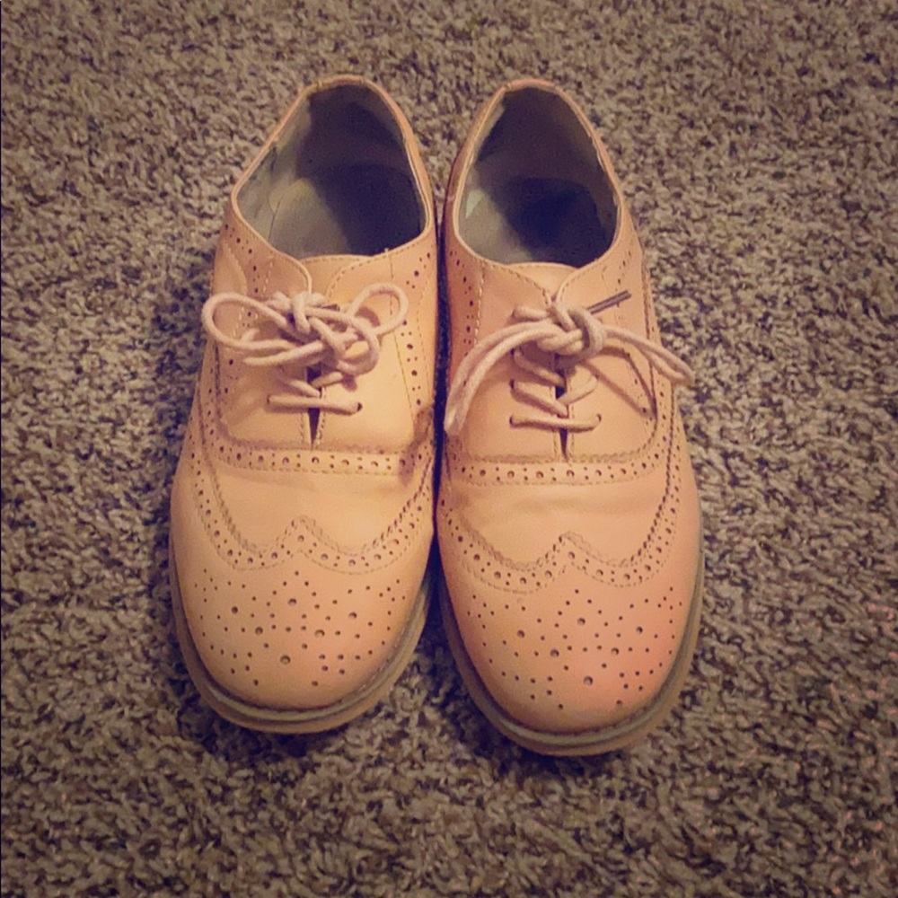 Babe pink oxford casual leather shoe 💋